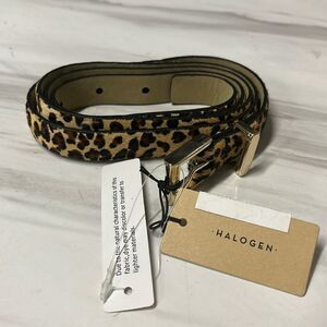 NWT Halogen | Calf Hair Leopard Print Belt Trouser Fit L